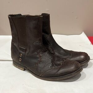 Men's Dark Brown Leather Ankle Boots